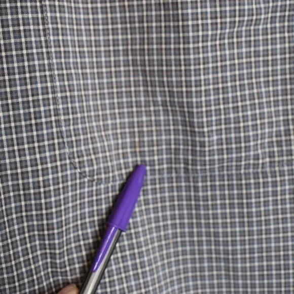 Eddie Bauer Mens Sz M 100% Baumwolle Cotton Plaid Button Down Shirt Office Work - Picture 7 of 16